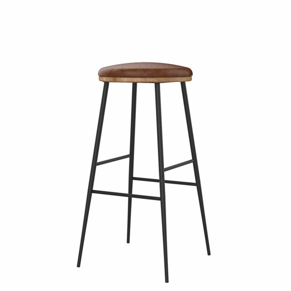Union Bar Stool with Upholstered Seat