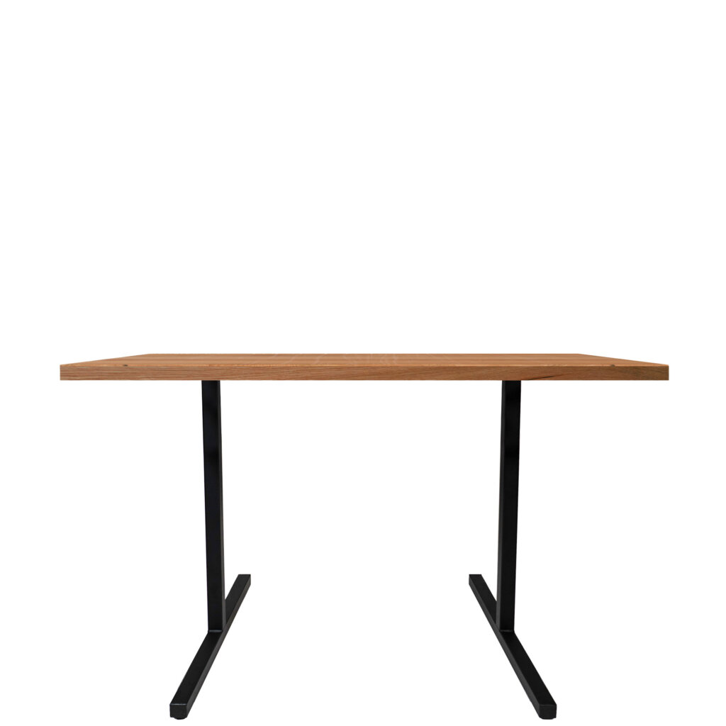 square tube t base dining table 30 LT GM - Crow Works